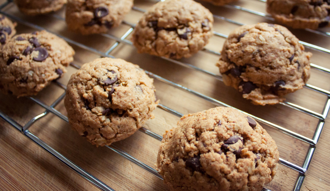 Best Ever Chocolate Chip Almond Butter Oat Cookies {Gluten Free, Dairy Free}
