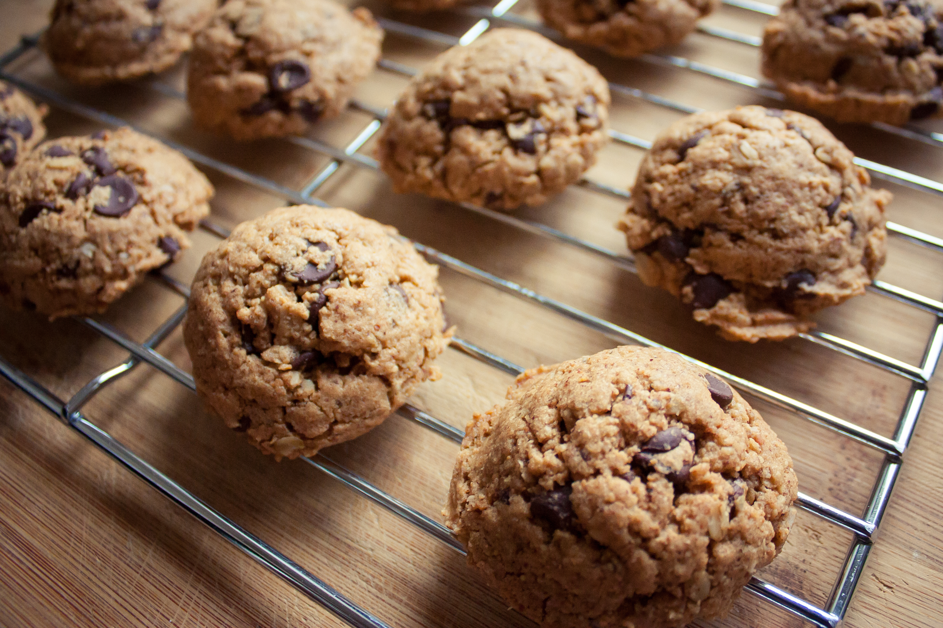Best Ever Chocolate Chip Almond Butter Oat Cookies {Gluten Free, Dairy Free}