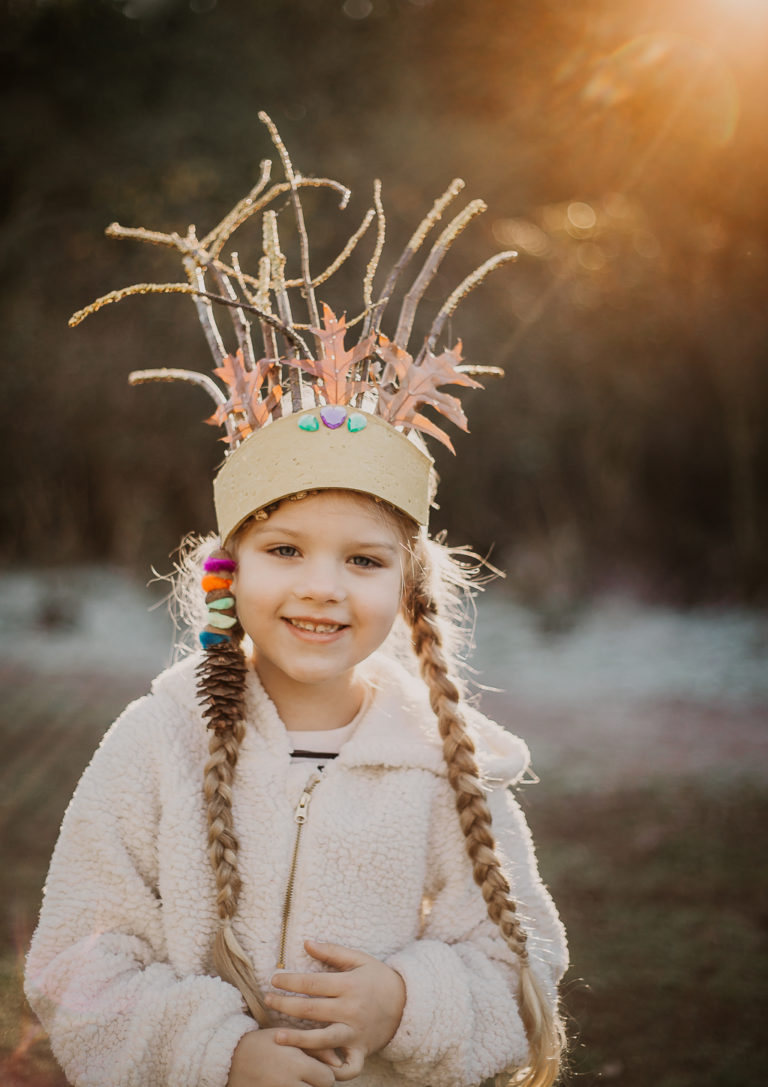 Unconventional Homeschool Photos with DIY Nature Crowns - Jay Primrose