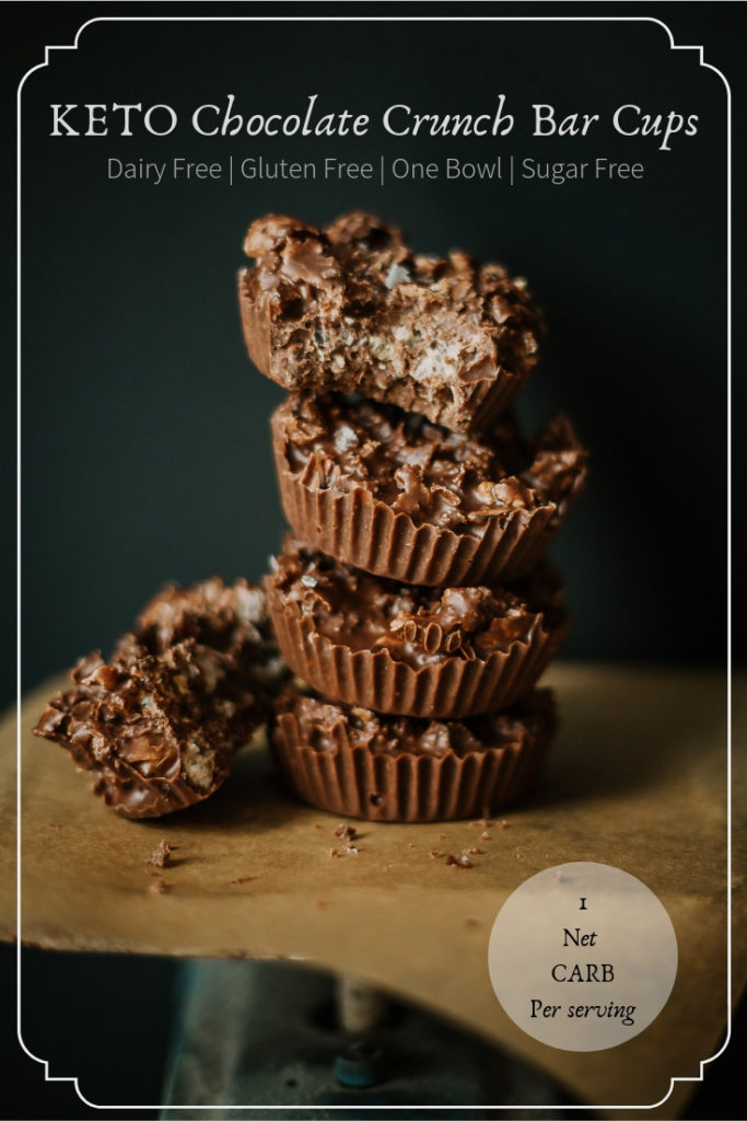 KETO Chocolate Crunch Cups Pinterest Image