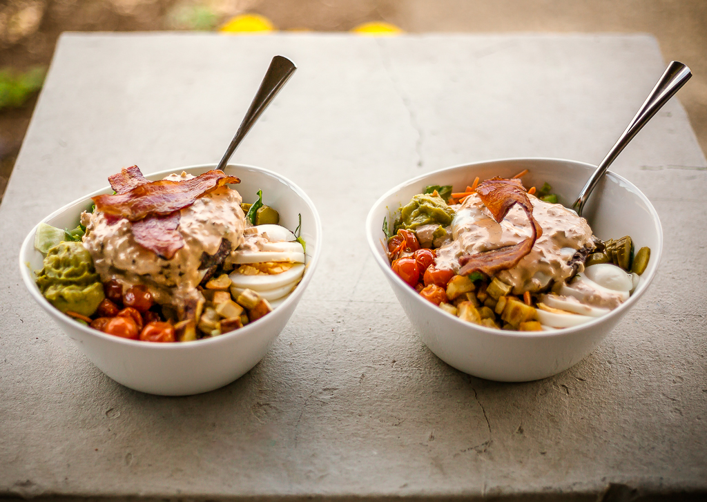 his and hers burger bowls
