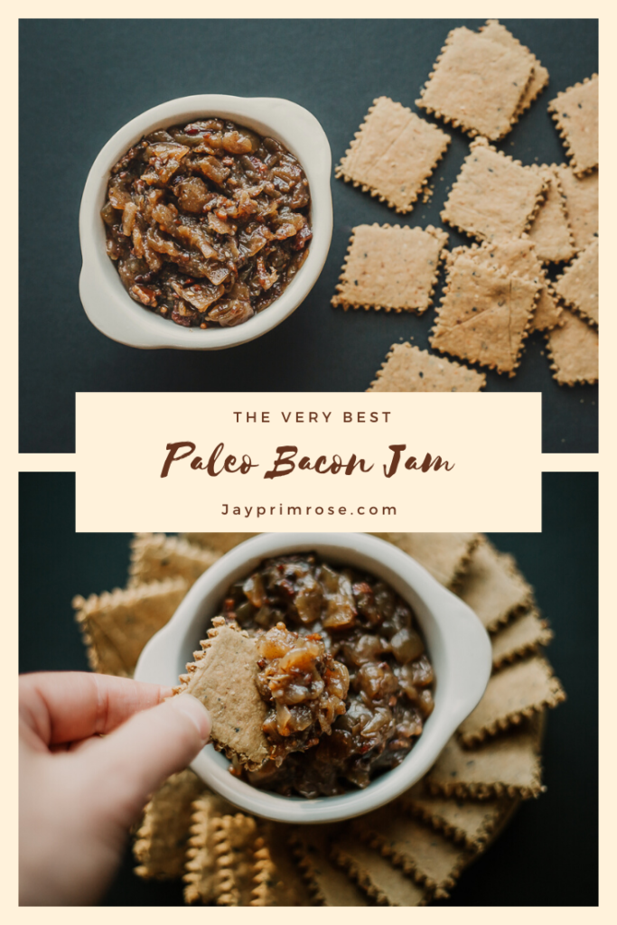 Paleo Bacon Jam Recipe Pinterest Graphic